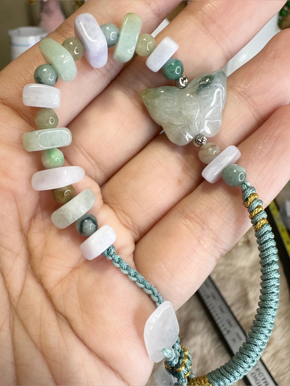 6-7 inch Adjustable String Jade Bracelet 8-9 mm